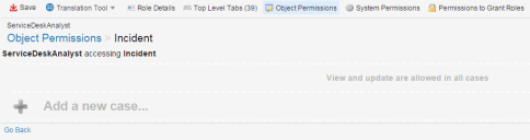 Adding a case for a Service Desk Analyst.